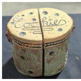 Handmade Pottery Two-Part Cookie Jar