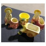 Vintage Shawnee pottery small planter lot