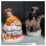 Staffordshire red Riding hood and flat back man