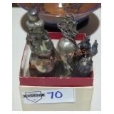 Silverplate and Sterling Coatinged Bells - Qty 4