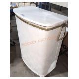 Vintage Laundry Hamper with Contents