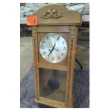 Vintage Carved Wood Wall Clock