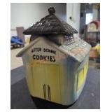 Vintage Schoolhouse Cookie Jar Canister