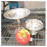 "Sterling" Stamped Pedestal Dishes