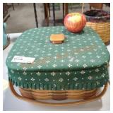 Longaberger Green Lined Basket