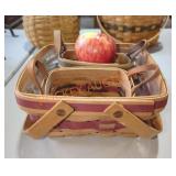 Vintage Longaberger Baskets - Qty 3