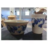 Eldreth Pottery Handmade Vase & Bowl