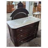 Marble top dresser with mirror
