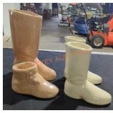 Shawnee Boot Vases - Qty 4