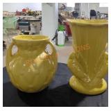 Pair of Yellow Shawnee Vases