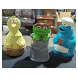 Sesame Street Cookie Jars - Qty 3