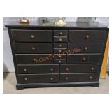 56"W ï¿½ 19"D ï¿½ 42"H Black Dresser