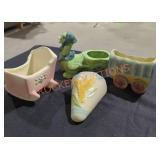 Vintage Shawnee Flower Holders - Qty 4