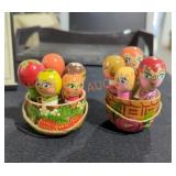 Russian Mockba Children Basket Folk Art