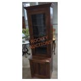 Vintage Wood Display Cabinet