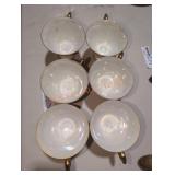 Vintage Porcelain Lusterware Christmas Teacups