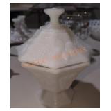 Vintage Anchor Hocking Milk Glass Candy Dish