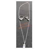 14k Stamped White Gold Aquamarine Stone