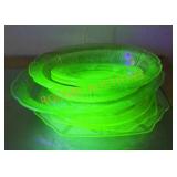 Vintage Uranium/Vaseline Glass Dishes