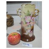 Vintage Gold Rimmed Flower Vase