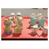 Six sets Shawnee pottery vintage salt and pepper