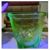 Vintage Uranium/Vaseline Glass Measuring Cup