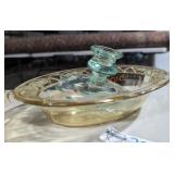 Vintage colored glassware - Qty 2
