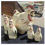 Vintage Shawnee Chicken Pitcher & Salt & Pepper