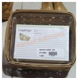 Longaberger Recipe Card Holder Basket
