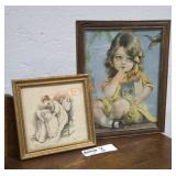 Two Small Vintage Art Prints