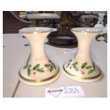 Lenox Holiday Holly Candle Holders