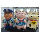 Vintage Plastic Cookie Jars with Audio - Qty 3