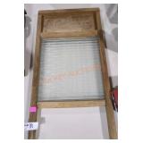 Vintage Atlantic Glass Washboard