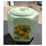 1950s Shawnee pottery turquoise cookie jar