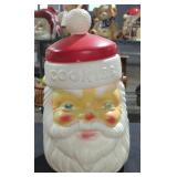 Vintage Blow Mold Santa Cookie Jar