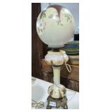 Vintage Handpainted Floral Parlor Lamp