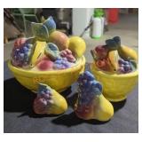 1940s Shawnee Basket Canister Set