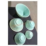 Vintage Homer Laughlin tree mixing bowls from the