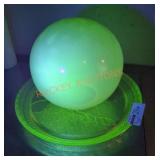 Yellow Uranium/Vaseline Glass Plate & Lamp Shade