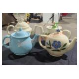 Vintage Shawnee Teapots - Qty 4