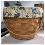 Longaberger Floral Lined basket