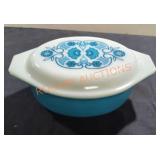 Vintage Pyrex Blue Horizon 043 Oval Cover