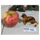 Small Dog Glass Art Figurine