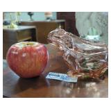 Baccarat crystal frog dish