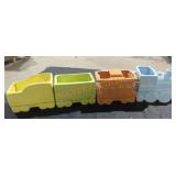 Vintage Shawnee Pottery 4 Piece Train