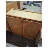 Brown wooden wall cabinet