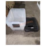 (5) Totes With Lids Some Damaged