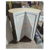 White lazy Susan base cabinet