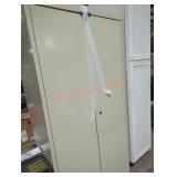 Cream 2 door stand up cabinet