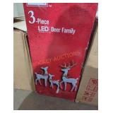 Home Accents 3 PC led deer family